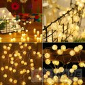 Garden lights solar balls 50led/5m ww