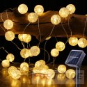 Garden lights solar balls 50led/5m ww