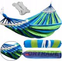 1-PERSON GARDEN HAMMOCK WITH A TOURIST RAIL, STRONG, SINGLE 260X80CM