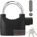 Padlock with alarm