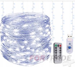 200 led usb curtain + cw remote control