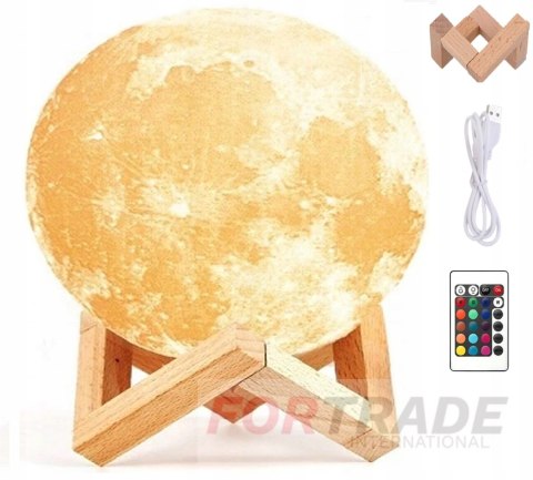 NIGHT LAMP MOON STANDING LAMP FOR THE BEDROOM 3D DESK LAMP WITH REMOTE CONTROL COLOR