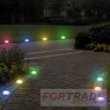 Gartenlampen solarscheibe rgb 8 led