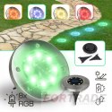 Gartenlampen solarscheibe rgb 8 led