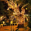 Solar christmas tree lights 200 led ww