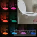 PODŚWIETLENIE DO TOALETY MUSZLI KLOZETOWEJ LAMPKA LED WC CZUJNIK RUCHU RGB