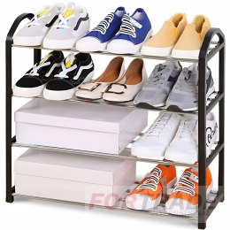 SHOES SHELF BOOKCASE CABINET STAND 4 LEVELS 12 PAIRS SHOES ORGANIZER