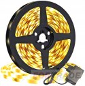 WARM WHITE WATERPROOF SELF-ADHESIVE DECORATIVE LED STRIP 5 METERS 28W