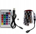 RGB-LED-STREIFEN USB MIT FERNBEDIENUNG 5V BUNTE LED-TV-HINTERGRUNDBELEUCHTUNG 2M + FERNBEDIENUNG