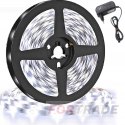 WATERPROOF LED STRIP WITH POWER SUPPLY COLD WHITE 5 M DECORATIVE LED STRIP