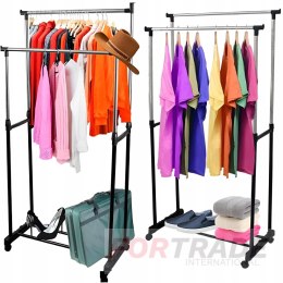 Double standing clothes hanger