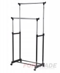 DOUBLE STANDING CLOTHING HANGER ON WHEELS CLOTHES FOR THE ROOM WARDROBE