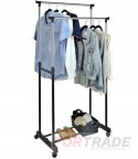 DOUBLE STANDING CLOTHING HANGER ON WHEELS CLOTHES FOR THE ROOM WARDROBE