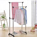 Double standing clothes hanger