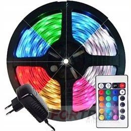 WASSERDICHTER RGB-SMD-LED-STREIFEN 5M BUNT + FERNBEDIENUNG FÜR SCHRANKREGALE