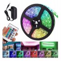 WATERPROOF RGB SMD LED STRIP 5M COLORFUL + REMOTE CONTROL FOR CABINET SHELVES