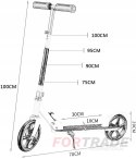 FALTBARER CITY-SCOOTER, EINSTELLBAR BIS 100 KG, ABEC7-LAGER MIT BREMSE