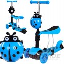 THREE-WHEEL BALANCING SCOOTER FOR CHILDREN, ADJUSTABLE, RIDE-RIDE WITH BASKET