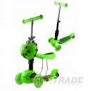 THREE-WHEEL BALANCING SCOOTER FOR CHILDREN, ADJUSTABLE, RIDE-RIDE WITH BASKET