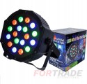 KOLOROFON DYSKOTEKOWY REFLEKTOR LED LASEROWY PROJEKTOR PARTY RGB DMX 18W