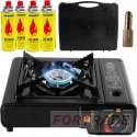 TOURIST PORTABLE FIELD GAS COOKER + 8 X GAS CARTRIDGE FOR THE COOKER