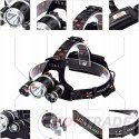 HEAD LAMP FOR THE HEAD 5XLED CREE HEAD LAMP POWERFUL, ADJUSTABLE WITH CHARGERS