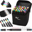 DOUBLE-SIDED MARKERS TOUCH MARKERS MEGA SET BAG 48PCS WATERPROOF MARKERS