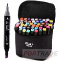 DOUBLE-SIDED MARKERS TOUCH MARKERS MEGA SET BAG 48PCS WATERPROOF MARKERS