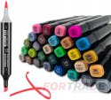 DOUBLE-SIDED MARKERS TOUCH MARKERS MEGA SET BAG 48PCS WATERPROOF MARKERS