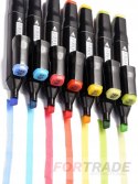 DOPPELSEITIGE MARKIERER TOUCH-MARKER MEGA-SET TASCHE 48 STÜCK WASSERDICHTE MARKIERER