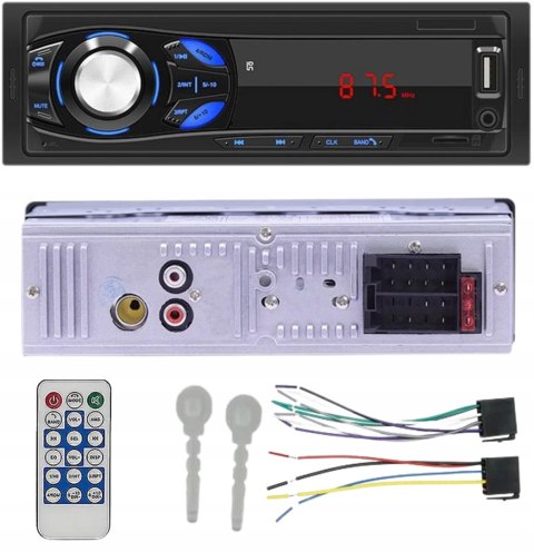 AUTORADIO BLUETOOTH USB MP3 MIKROFON MIT SD-KARTENLESER MIT FERNBEDIENUNG