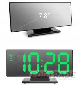 Led alarm clock mirror