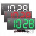 ELECTRONIC CLOCK, DIGITAL ALARM CLOCK WITH DISPLAY, THERMOMETER AND ALARM CLOCK