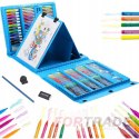 PAINTING SET FOR CHILDREN, PENS, CRAYONS, PAINTS, LARGE 208 PIECES. IN A SUITCASE