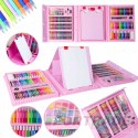 PAINTING SET FOR CHILDREN, PENS, CRAYONS, PAINTS, LARGE 208 PIECES. IN A SUITCASE