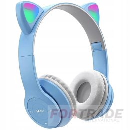 KARAOKE BLUETOOTH MICROPHONE SET + ON-EAR HEADPHONES FOR CHILDREN CAT EARS