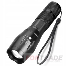 LATARKA POLICYJNA TAKTYCZNA WOJSKOWA ALUMINIUM MOCNA LED CREE XML-T6 - ZOOM