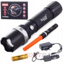 POLICE MULTIFUNCTIONAL FLASHLIGHT ALUMINUM COVER SWAT CREE ZOOM XM-L T6