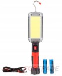 LATARKA WARSZTATOWA MOCNA LAMPA LED COB USB HAK AKUMULATOROWA MAGNES LAMPKA