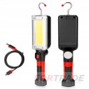 LATARKA WARSZTATOWA MOCNA LAMPA LED COB USB HAK AKUMULATOROWA MAGNES LAMPKA