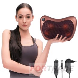 MASSAGE PILLOW SHIATSU MASSAGE BACK NECK BODY MASSAGER 2 HEADS + 4 BALLS