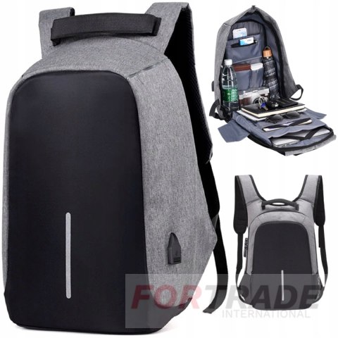 DIEBSTAHLSICHERER JUGEND-URBAN-RUCKSACK FÜR DIE SCHULE, WASSERDICHTER USB-ANSCHLUSS