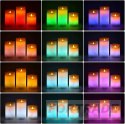 RGB LED CANDLES COLORFUL REMOTE CANDLES SET OF 3