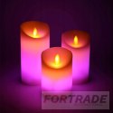 RGB LED CANDLES COLORFUL REMOTE CANDLES SET OF 3