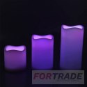 RGB LED CANDLES COLORFUL REMOTE CANDLES SET OF 3