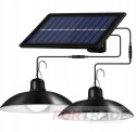 CHANDELIER HANGING GARDEN LAMP DOUBLE SOLAR LED REMOTE SET