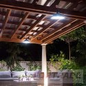 CHANDELIER HANGING GARDEN LAMP DOUBLE SOLAR LED REMOTE SET