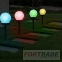 LAMPKI SOLARNE OGRODOWE KULA RGB 4 SZT