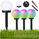 SOLAR GARDEN LAMPS RGB BALL 4 PCS