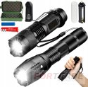 SET 2X MILITARY TACTICAL LED FLASHLIGHT T6 Q5 COB FORTRADE